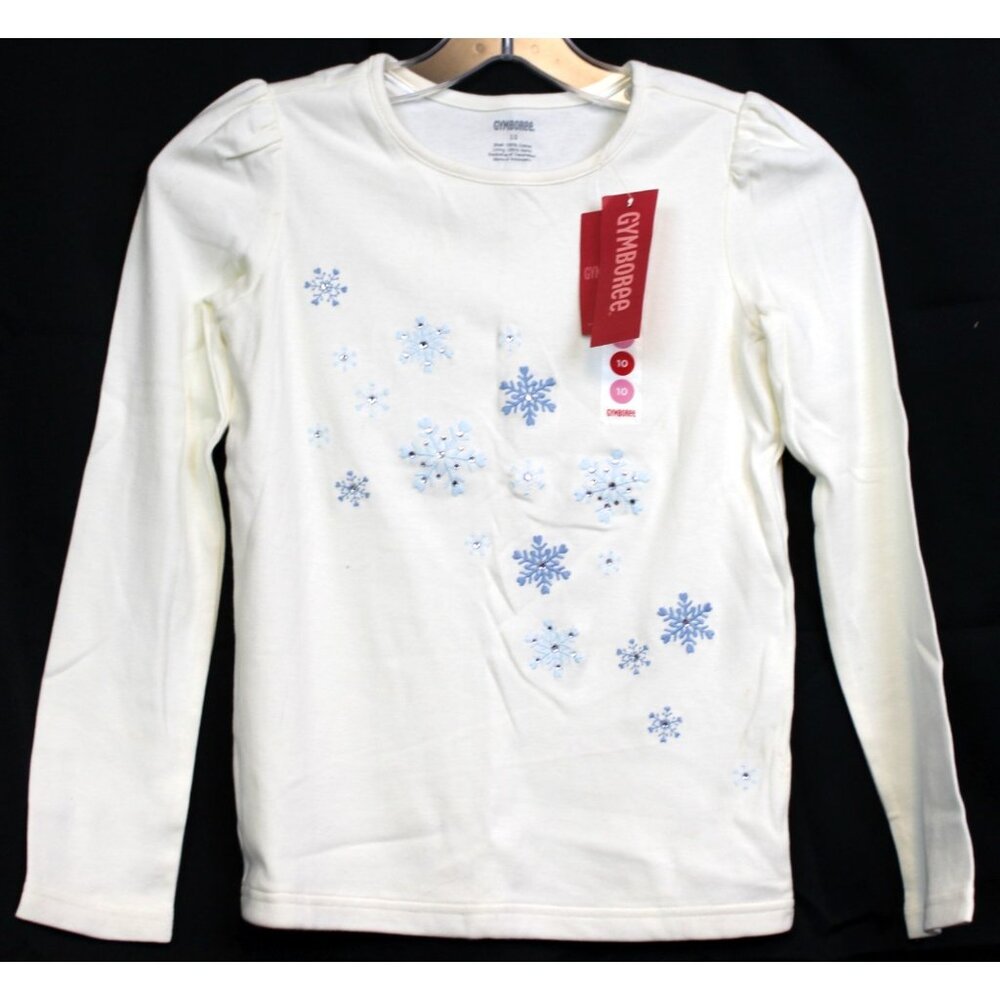 NWT 2008 Gymboree Winter Snowflake T-Shirt Snowflake Rhinestone Long sleeve 10